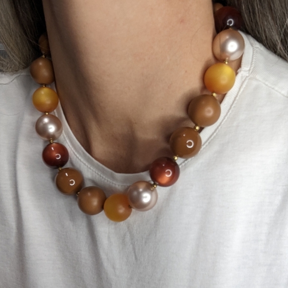 1960's BAUBLE BEAD NECKLACE 60's vintage - Picture 3 of 6